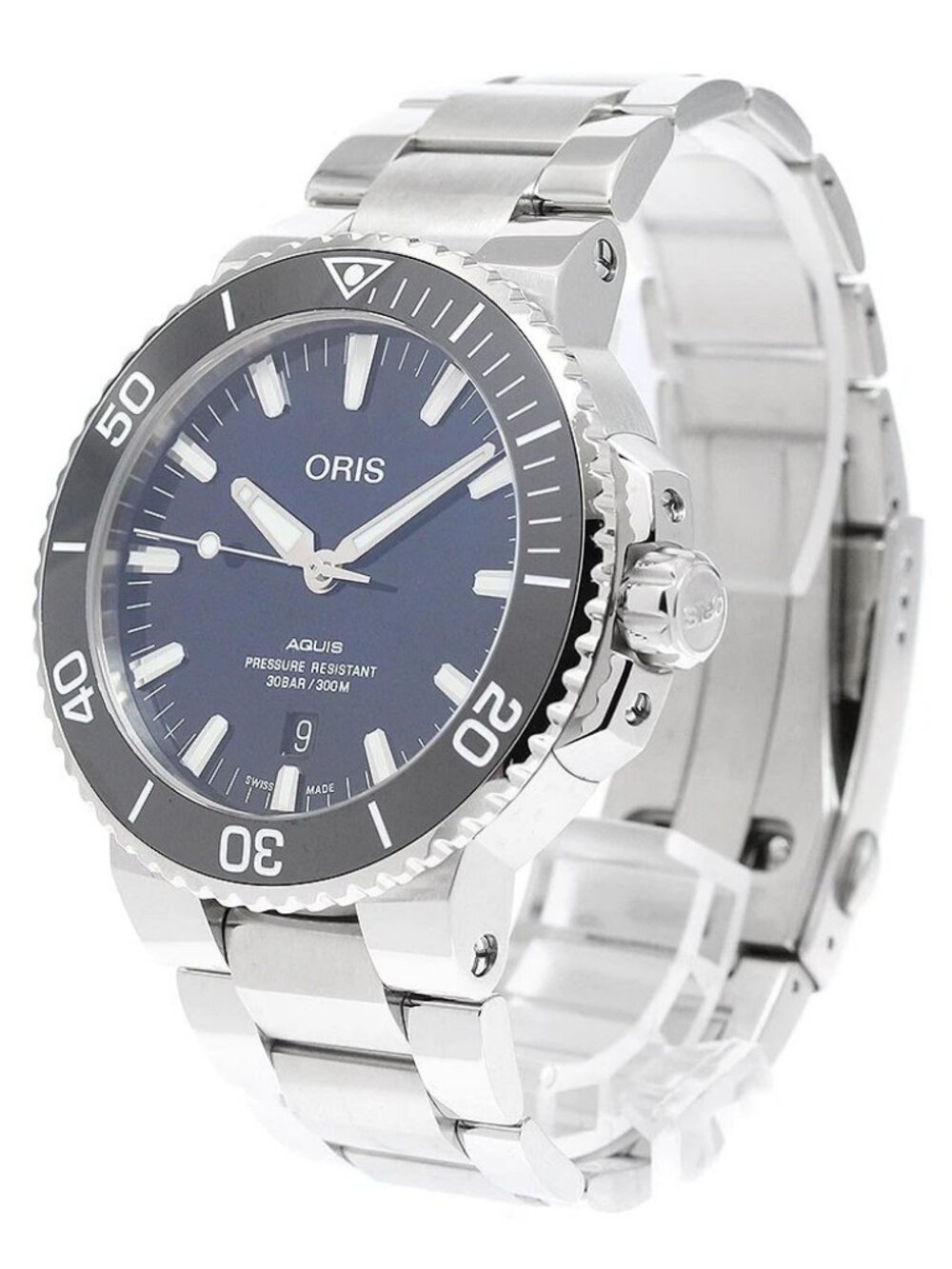 ORIS Aquis 01 733 7730 4135 Date Navy Dial Automatic Men's Watch_953495